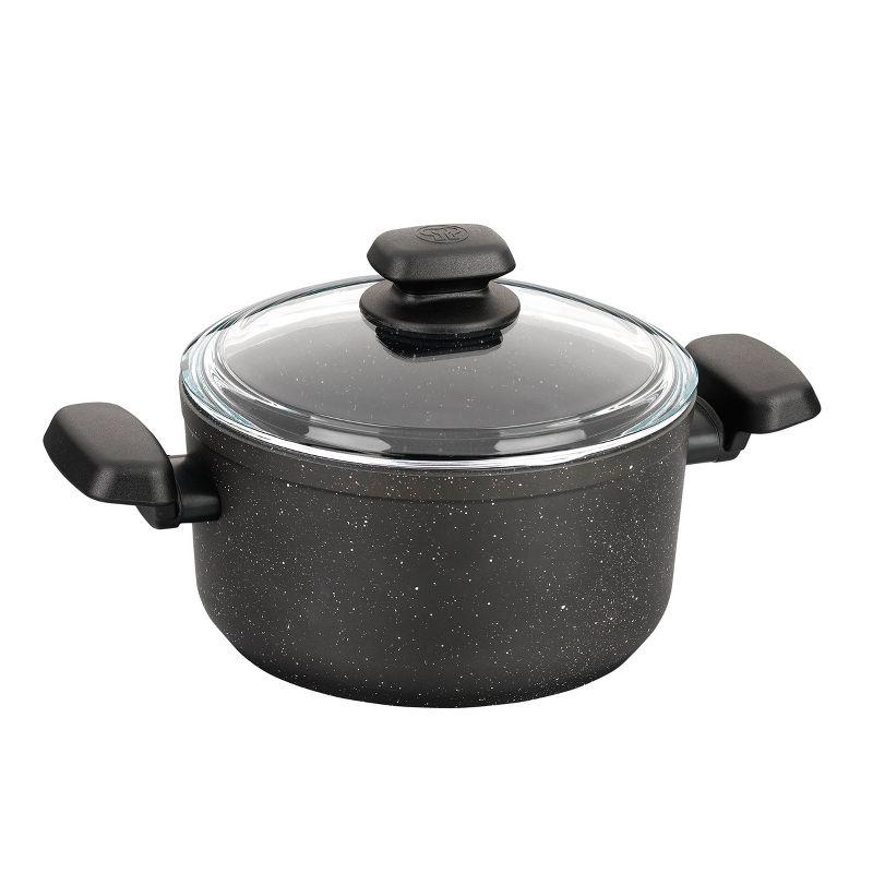 Black Speckled Aluminum Non-Stick Casserole Dish with Lid