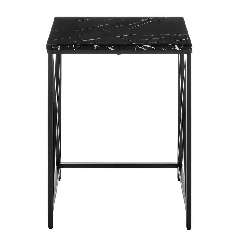 Square Marble Finish Nesting Side Table Set - Danya B.