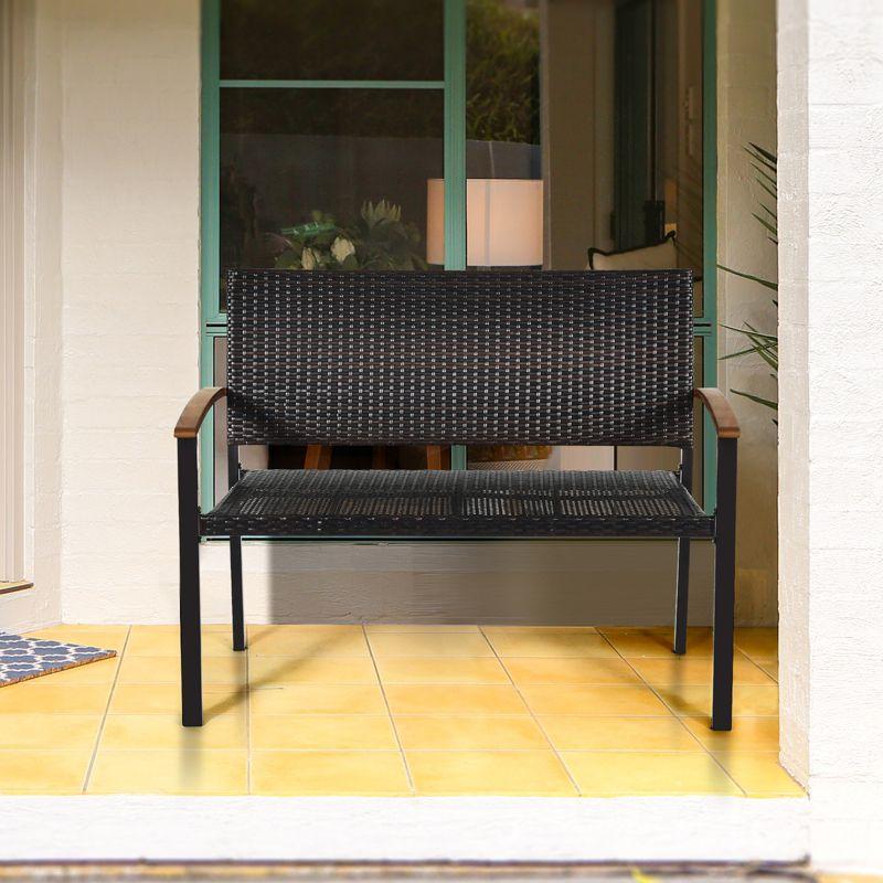 Alisanne Steel Outdoor Bench