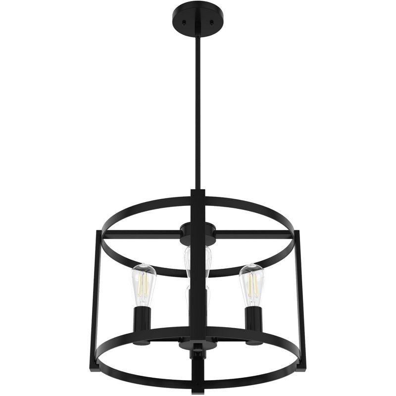 18" 4-Light Astwood Chandelier Black - Hunter Fan: Modern Metal Ceiling Fixture, UL Listed, Dimmable