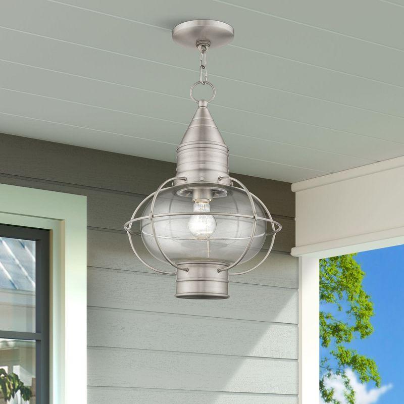 Livex Lighting Newburyport 1 - Light Pendant in  Brushed Nickel