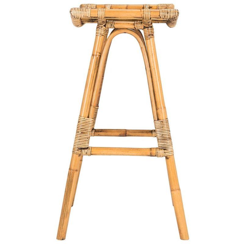 Leda Rattan Bar Stool - WIK6511 - Brown - Safavieh