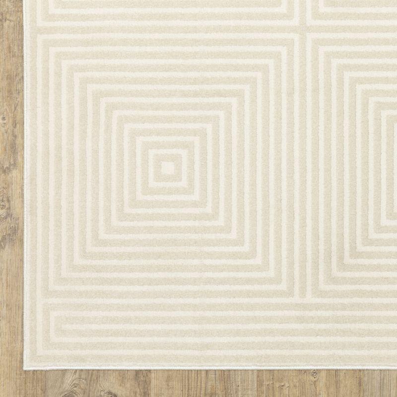 Oriental Weavers Raylan RAY04 Ivory/ Beige Indoor Area Rug - 5'3" x 7'6"