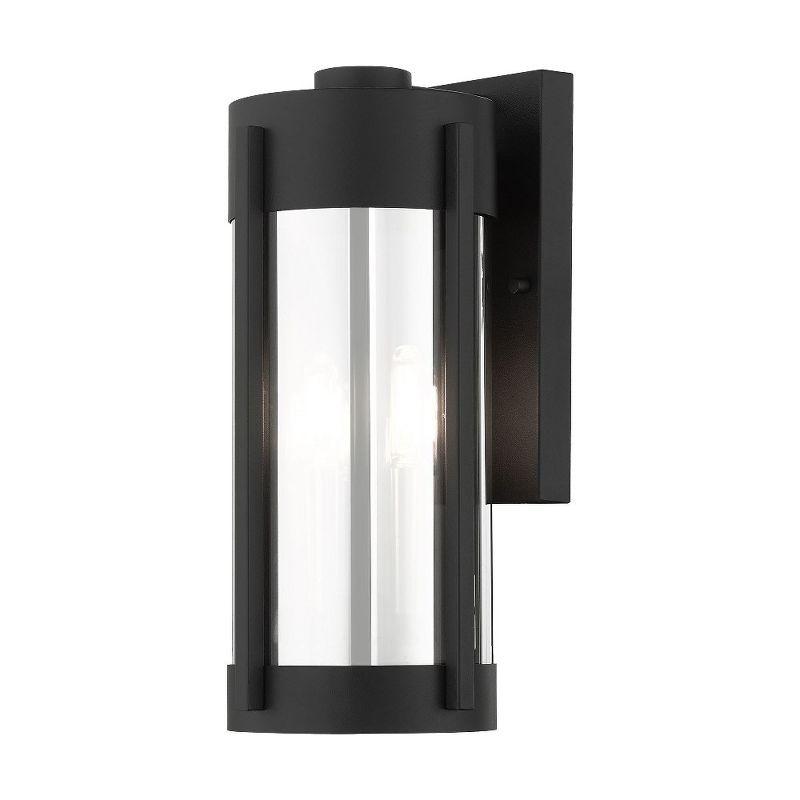 Livex Lighting Sheridan 2 - Light Wall Light in  Black/Brushed Nickel