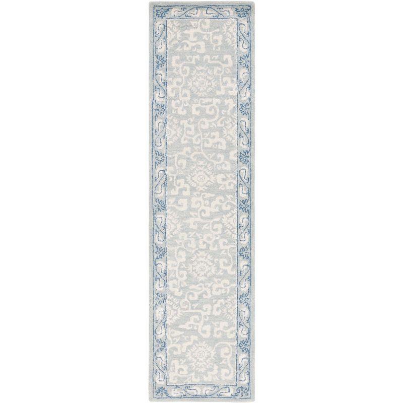 Antiquity AT860 Hand Tufted Indoor Runner Rug - Light Blue/Ivory - 2'3"x9' - Safavieh
