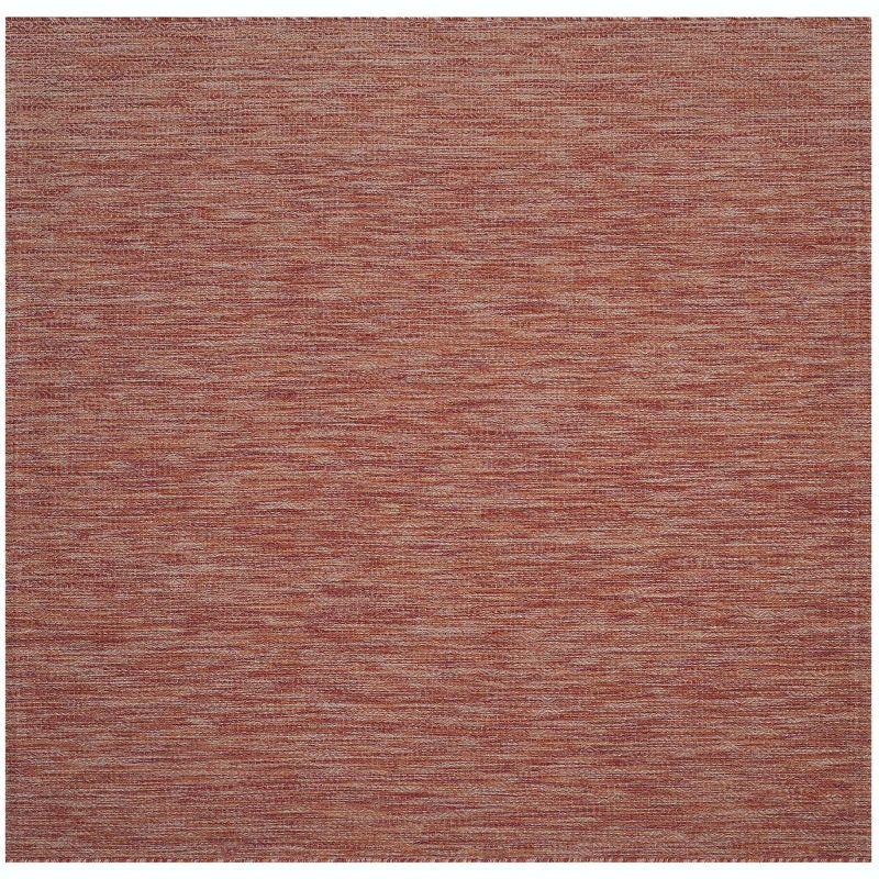 Courtyard CY8520 Power Loomed Indoor and Outdoor Area Rug - Red/Red - 6'7"x6'7" - Safavieh