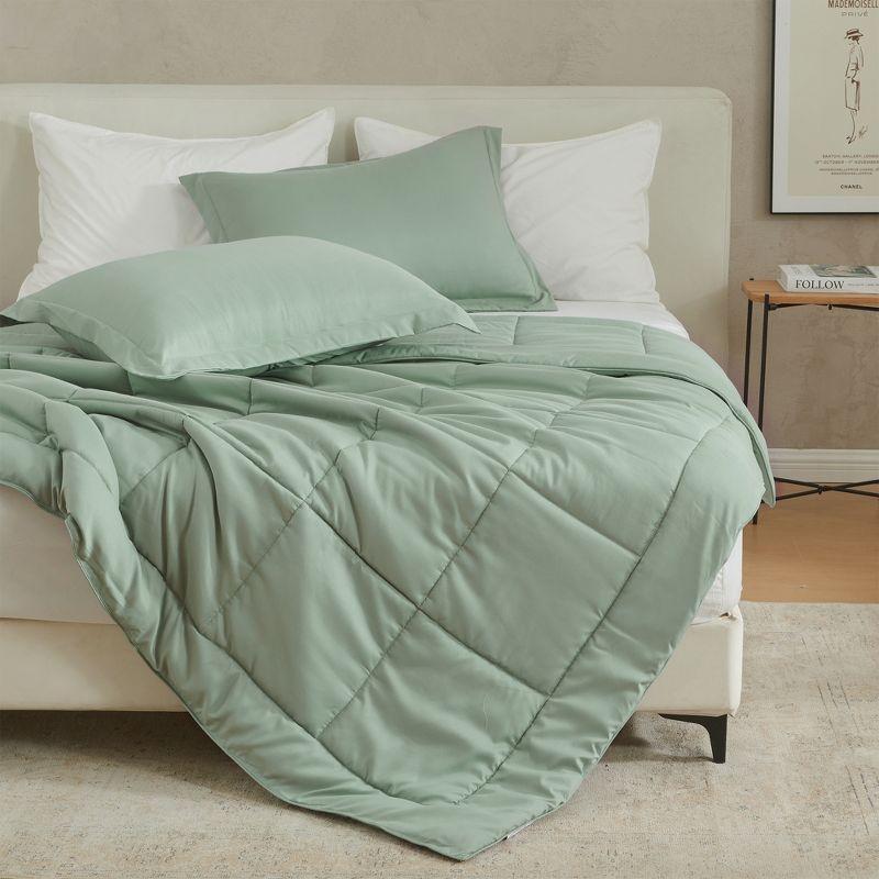 Sage Twin Reversible Down Alternative Microfiber Comforter Set