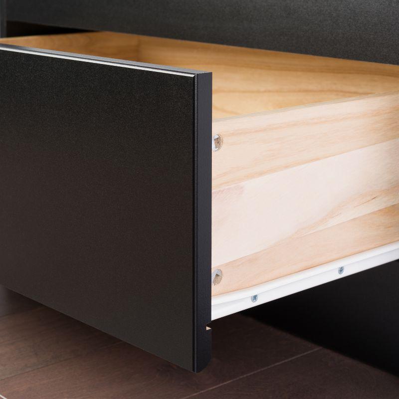 3 Drawers Mate's Twin XL Platform Storage Bed Black - Prepac: College Student Essential, No Box Spring Required