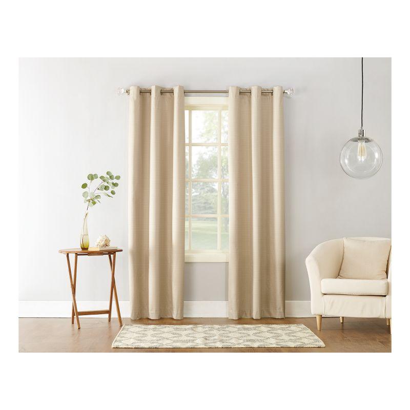 Linen Flax Thermal Blackout Grommet Curtain Panel