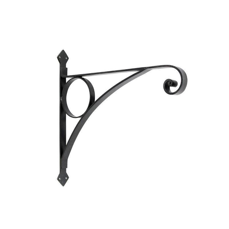 18'' Black Steel Geometric Corona Bracket Shelf