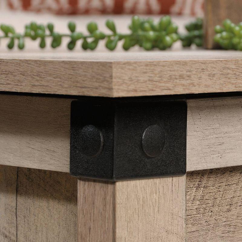 Sauder Carson Forge Lift Top Coffee Table Lintel Oak: Traditional Style, Particle Board, Paper Veneer, 5 Year Warranty