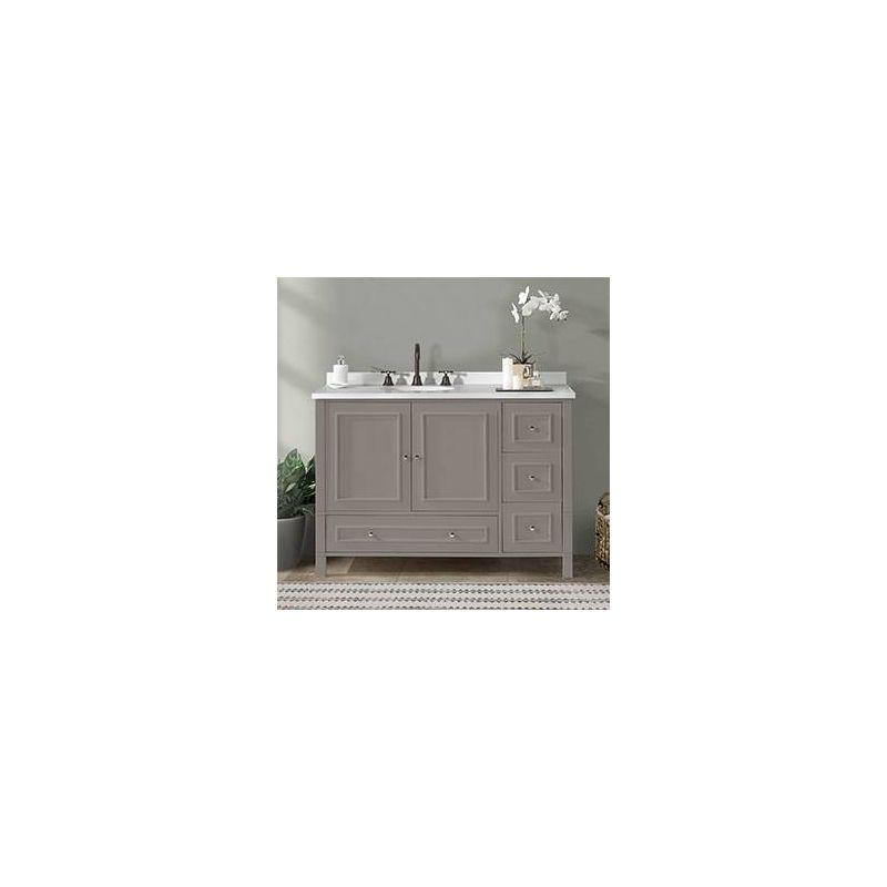 48" Williamsburg Gray Double Freestanding Vanity Cabinet