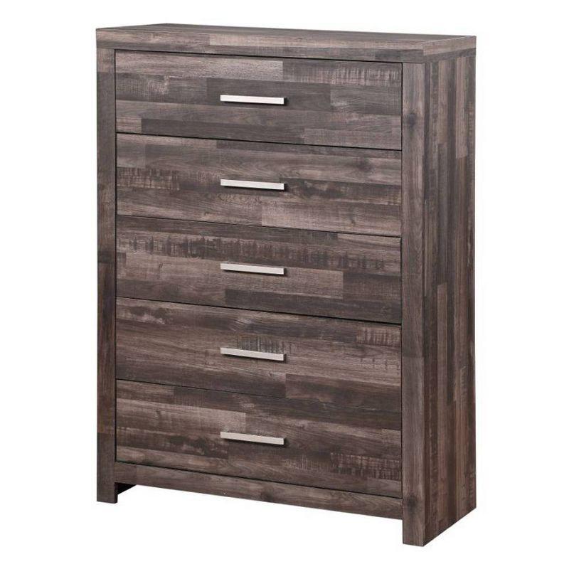 34" Juniper Chest Dark Cherry - Acme Furniture: 5-Drawer Wood Storage for All Ages, No Assembly Required