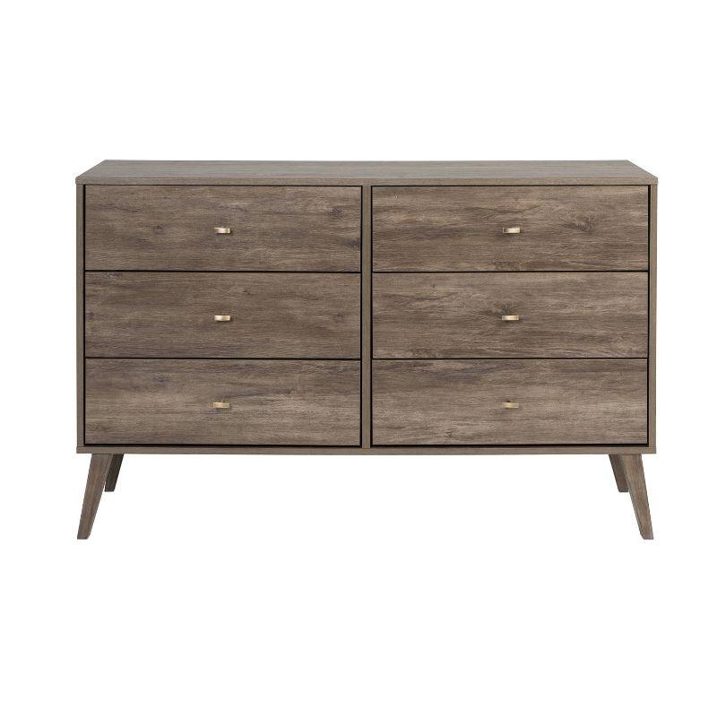 Mid Century Modern 6 Drawer Dresser - Prepac