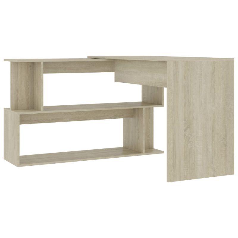 vidaXL Corner Desk Gray 78.7"x19.7"x29.9" Engineered Wood
