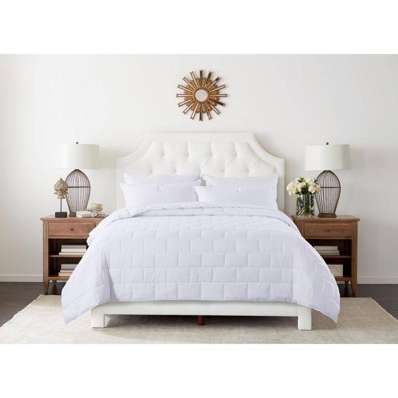 Twin White Down Alternative Subway Tile Stitch Blanket