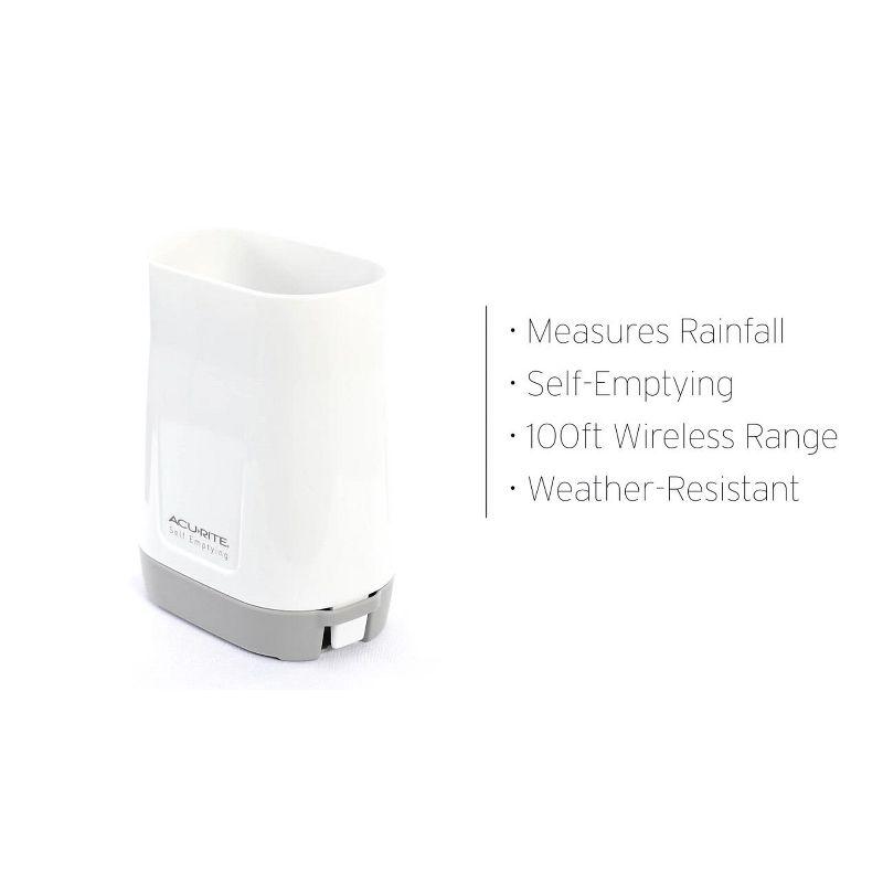 AcuRite AcuRite Wireless Self-Emptying Rain Gauge with Indoor Digital Display (02446)