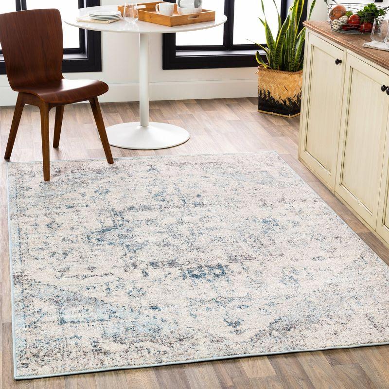 Livabliss 5'3"x7'3" Henderson Traditional Rugs Cream: Medium Pile, Stain & Fade-Resistant, Living Room Rug