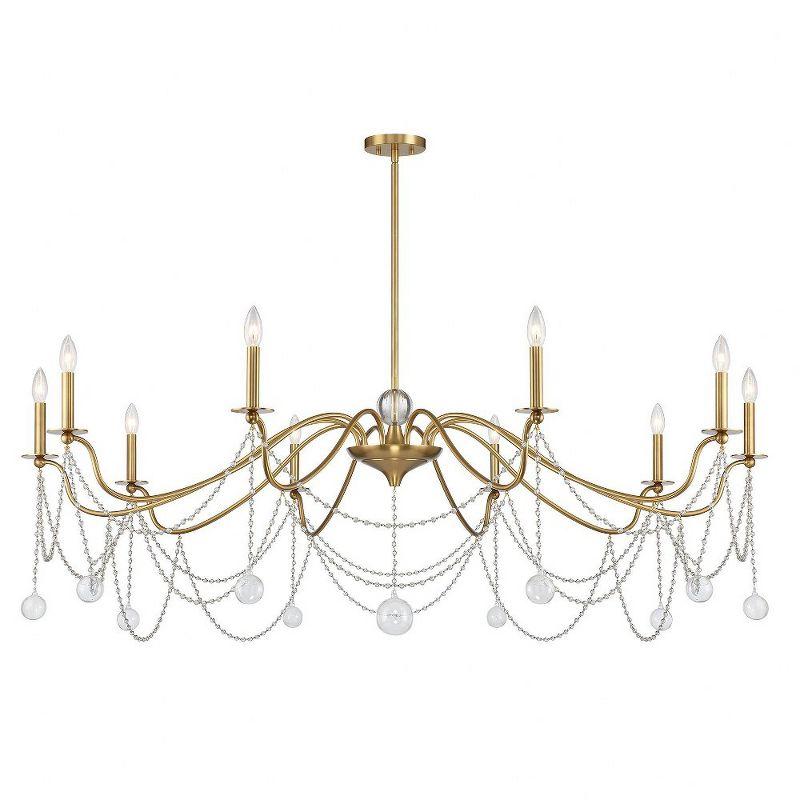 Mariposa 10-Light Chandelier in Warm Brass