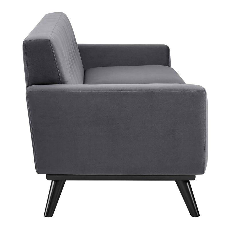 Modway Engage Performance Velvet Sofa Gray