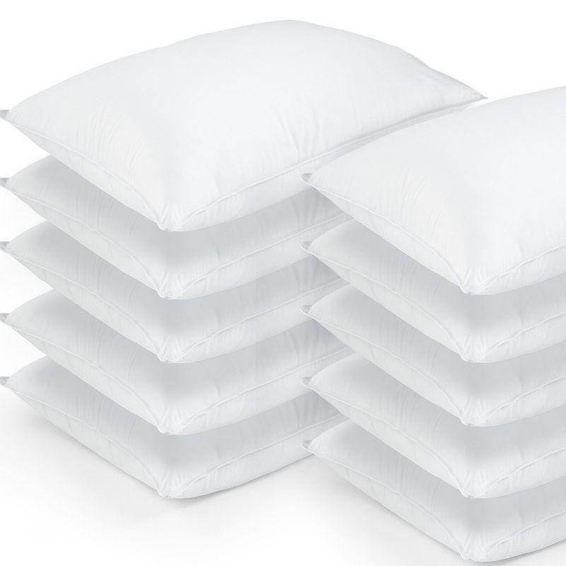 Downlite Polyfill Jumbo Medium Pillow 10-Pack - Hypoallergenic (Set of 10)