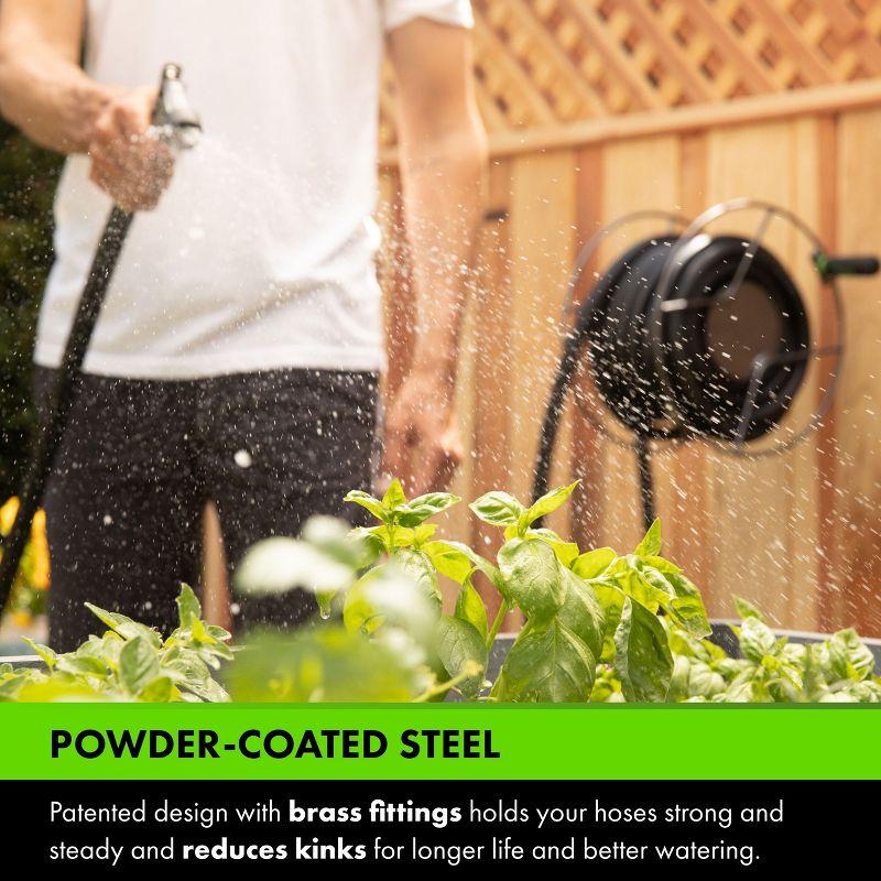 Yard Butler Yard Butler Mighty Reel Steel Wall Mounted Swivel Hose Reel - 75'