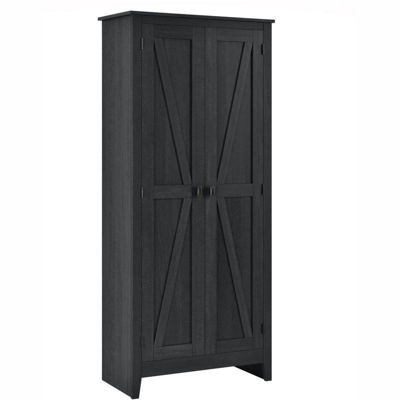 Farmington 31.5" Wide Storage Cabinet, Black Oak