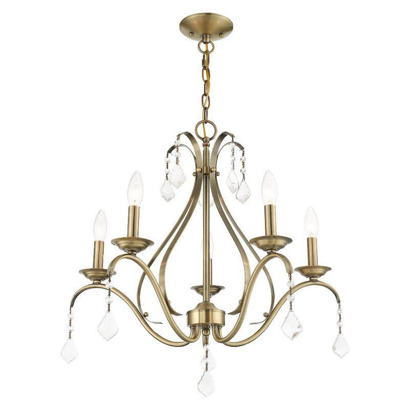 Livex Lighting Caterina 5 - Light Chandelier in  Antique Brass