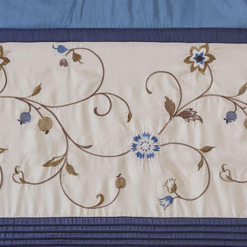 Madison Park Serene Embroidered Curtain Panel