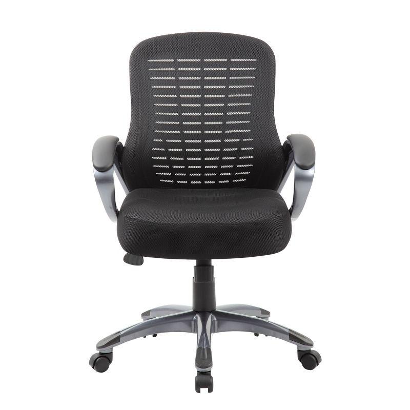 ErgoComfort High Back Swivel Task Chair with Mesh & Leather Accents