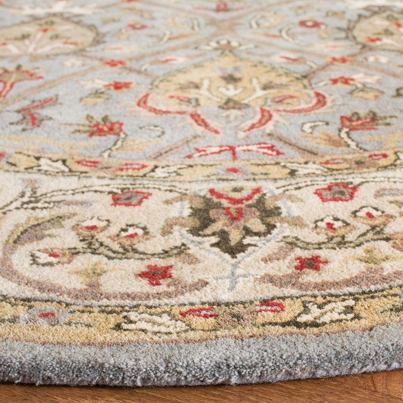 Persian Legend PL819 Hand Tufted Indoor Area Rug - 6' Round - Grey/Ivory - Safavieh