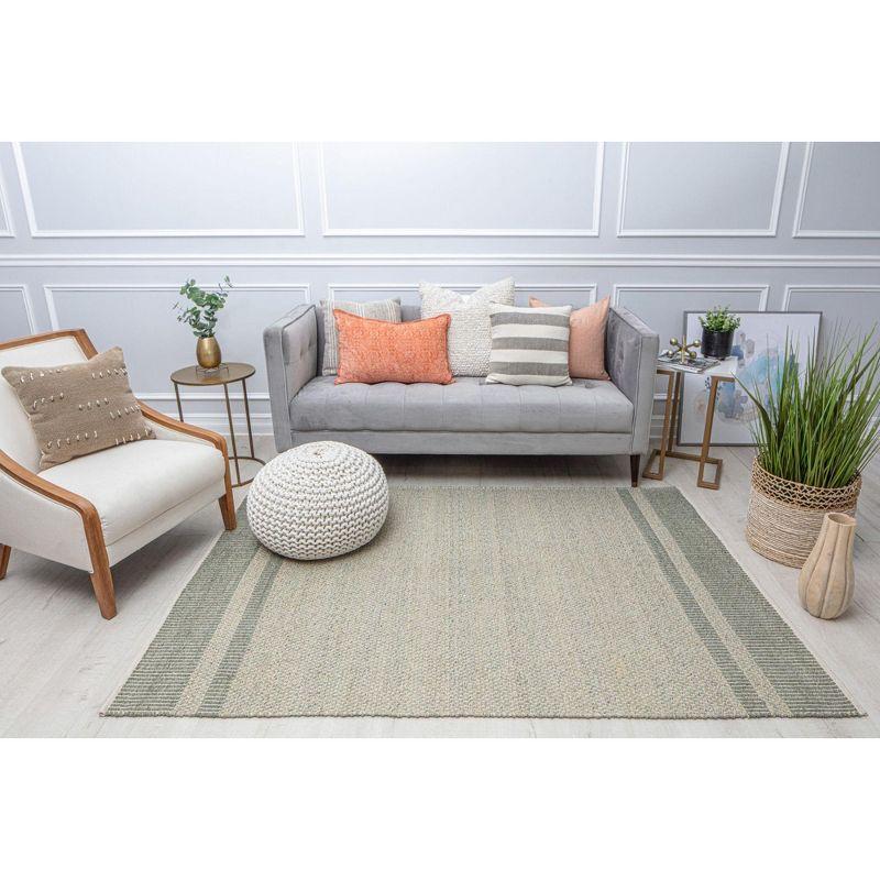 Rugs America Daphne DN10A Farmhouse Border Area Rug for Dining Room Rug Neutral Rug Living Room Rug Kitchen, 8'x10'