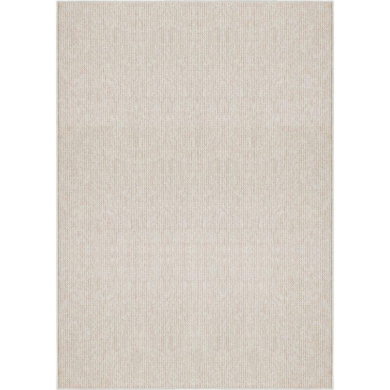 Nourison Textured Home Modern Indoor Rug Ivory Beige 3'11" x 5'11"