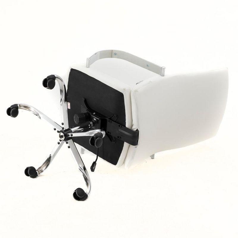 LeisureMod Sonora High-Back Leather Office Chair with Adjustable Height, Swivel, and Tilt, Ergonomic Design for Desk, Conference Room, or Home Office