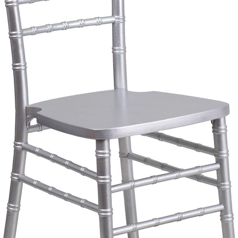 Elegant Silver Wood Chiavari Banquet Chair