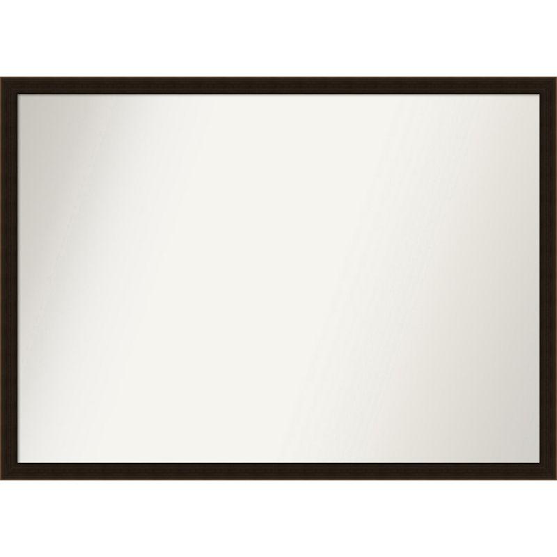 Amanti Art Espresso Brown Non-Beveled Wood Bathroom Wall Mirror 29 x 40 in.