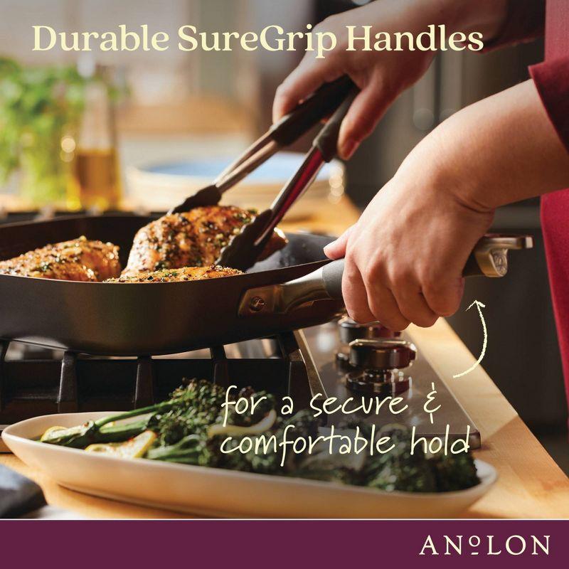 Anolon Anolon Advanced Home Hard Anodized Nonstick Deep Square Grill / Griddle Pan With Pour Spouts,11 Inch