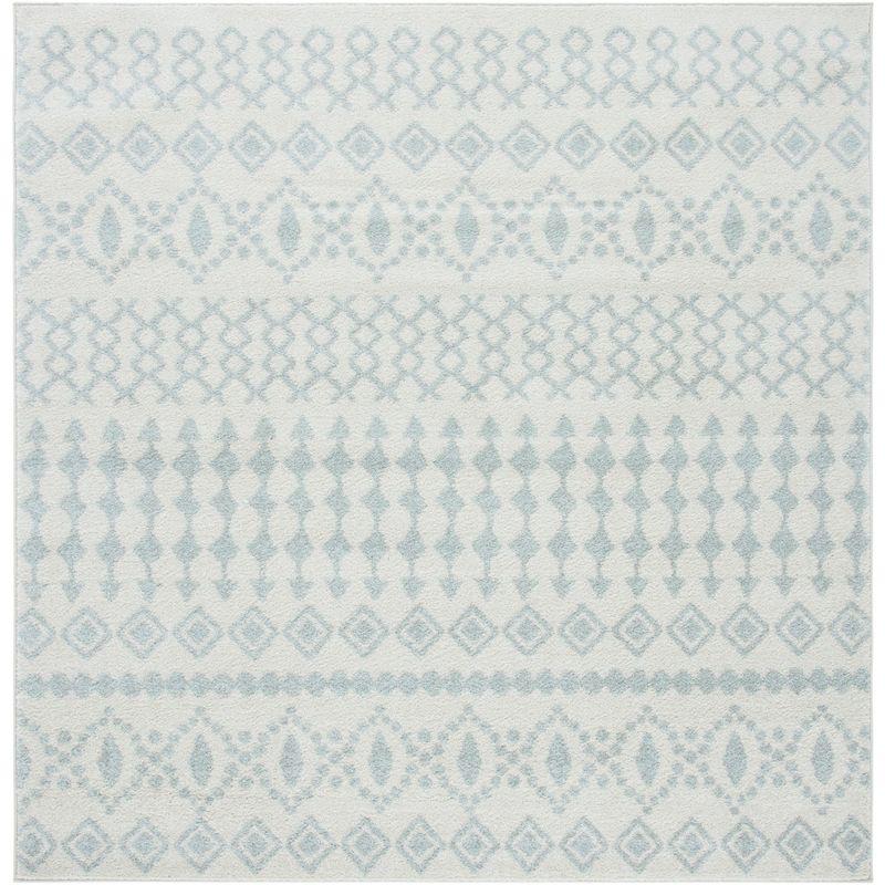 Tulum TUL240 Power Loomed Area Rug - Ivory/Light Grey - 6'7"x6'7" - Safavieh.