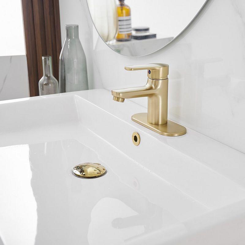 Single-Hole Single-handle Bathroom Faucet with Drain Assembly