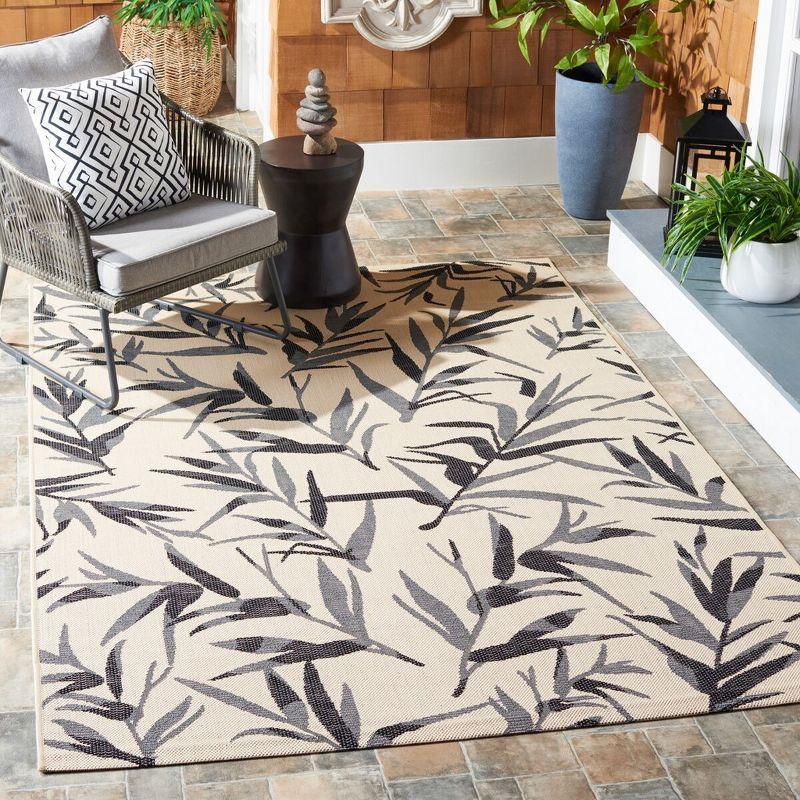 Courtyard CY7425 Power Loomed Indoor/Outdoor Area Rug - Beige/Anthracite - 8'x11' - Safavieh.