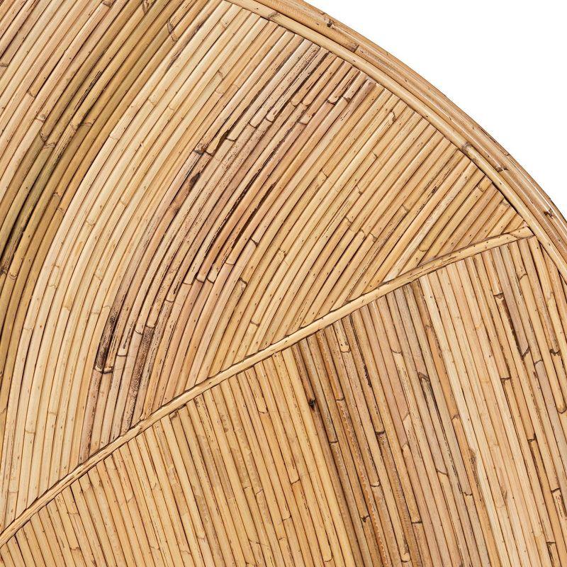 bali & pari Queen Seana Rattan Standalone Headboard Honey: Artisan-Crafted, Bohemian Design, No Mount Needed