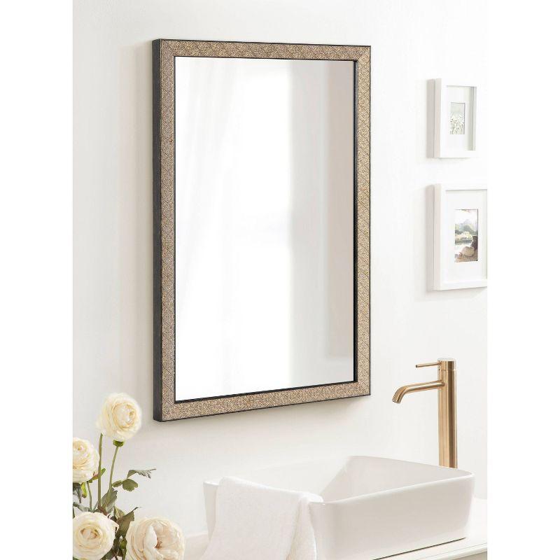 Soniva 20x30 Gold Embossed Ornate Rectangular Wall Mirror