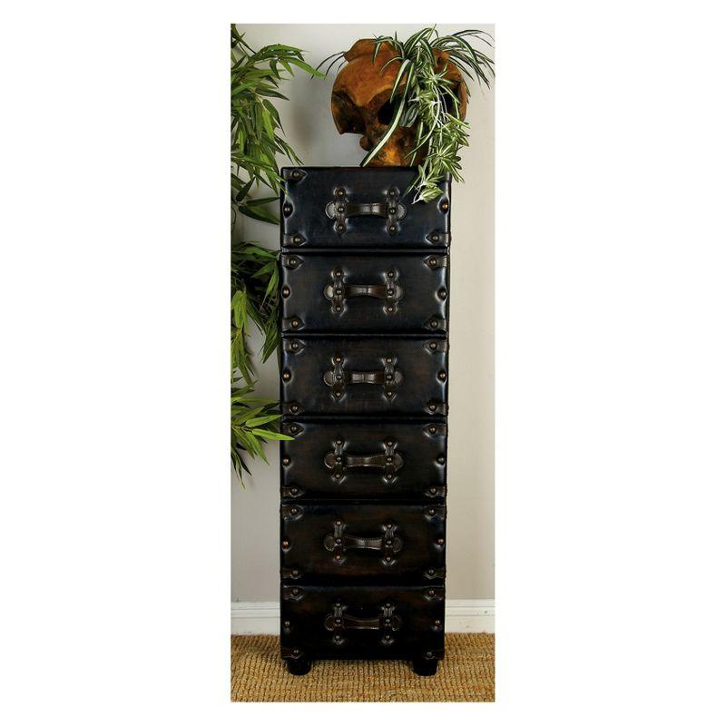 Wood 6 Drawer Chest Dark Java - Olivia & May