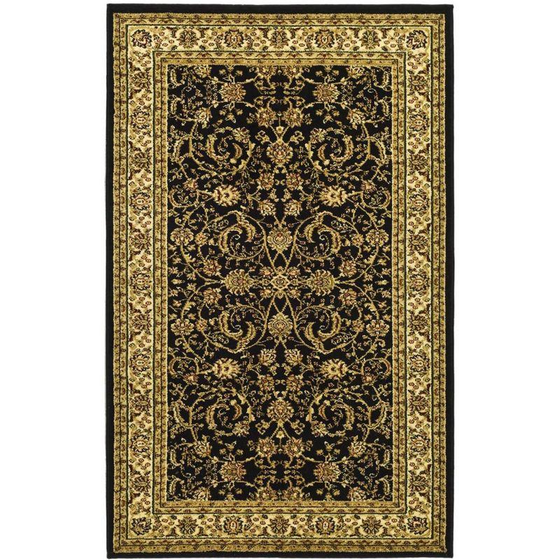 Lyndhurst LNH219 Power Loomed Accent Rug - Black/Ivory - 3'3"x5'3" - Safavieh.