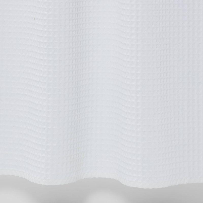72"x72" Waffle Weave Shower Curtain White - Threshold™