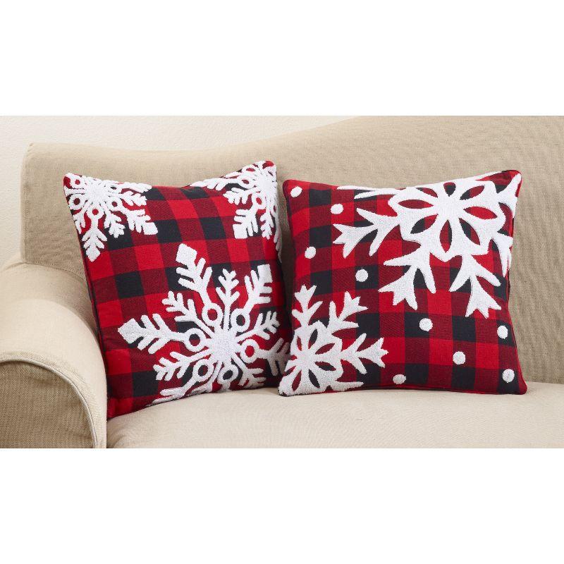 Plaid Cotton Throw Pillow