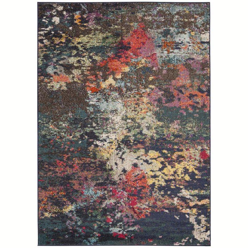 Monaco MNC260 Power Loomed Indoor Area Rug - Brown/Teal - 4'x5'7" - Safavieh.