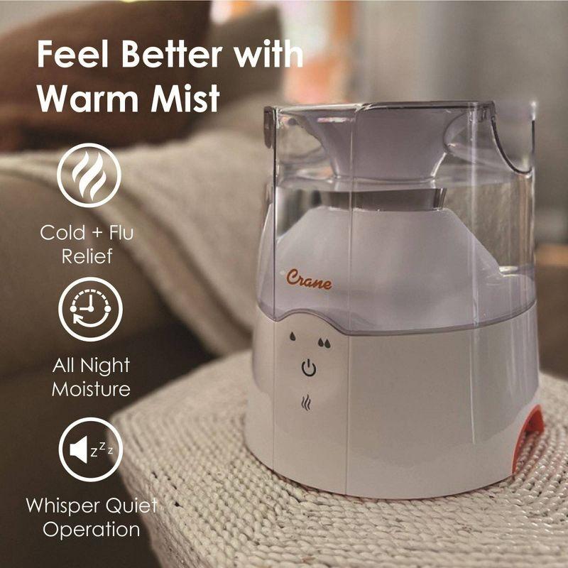 Crane Warm Mist Humidifier with Soothing Steam Treatment - 0.5gal
