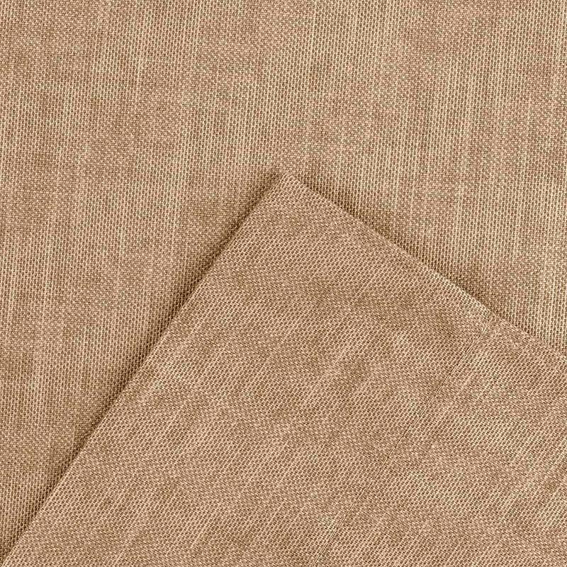 Tan Light-Filtering Cotton Polyester Rod Pocket Curtains