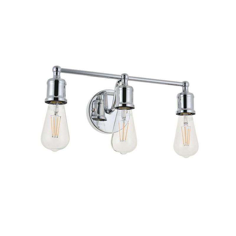 Elegant Lighting Serif 3 light chrome Wall Sconce